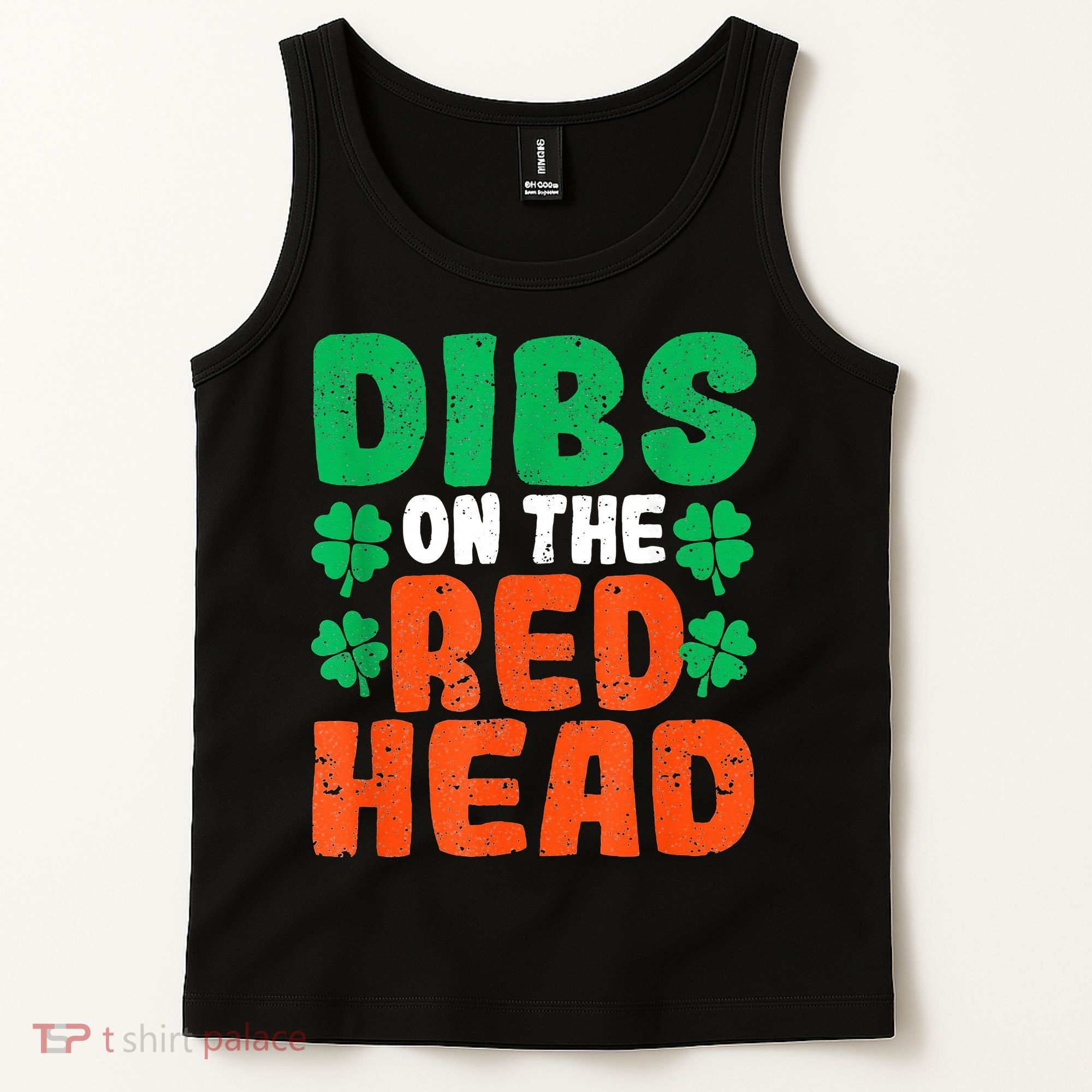 Dibs On The Redhead Irish Shamrock St Patrick's Day Drinking Tank Top