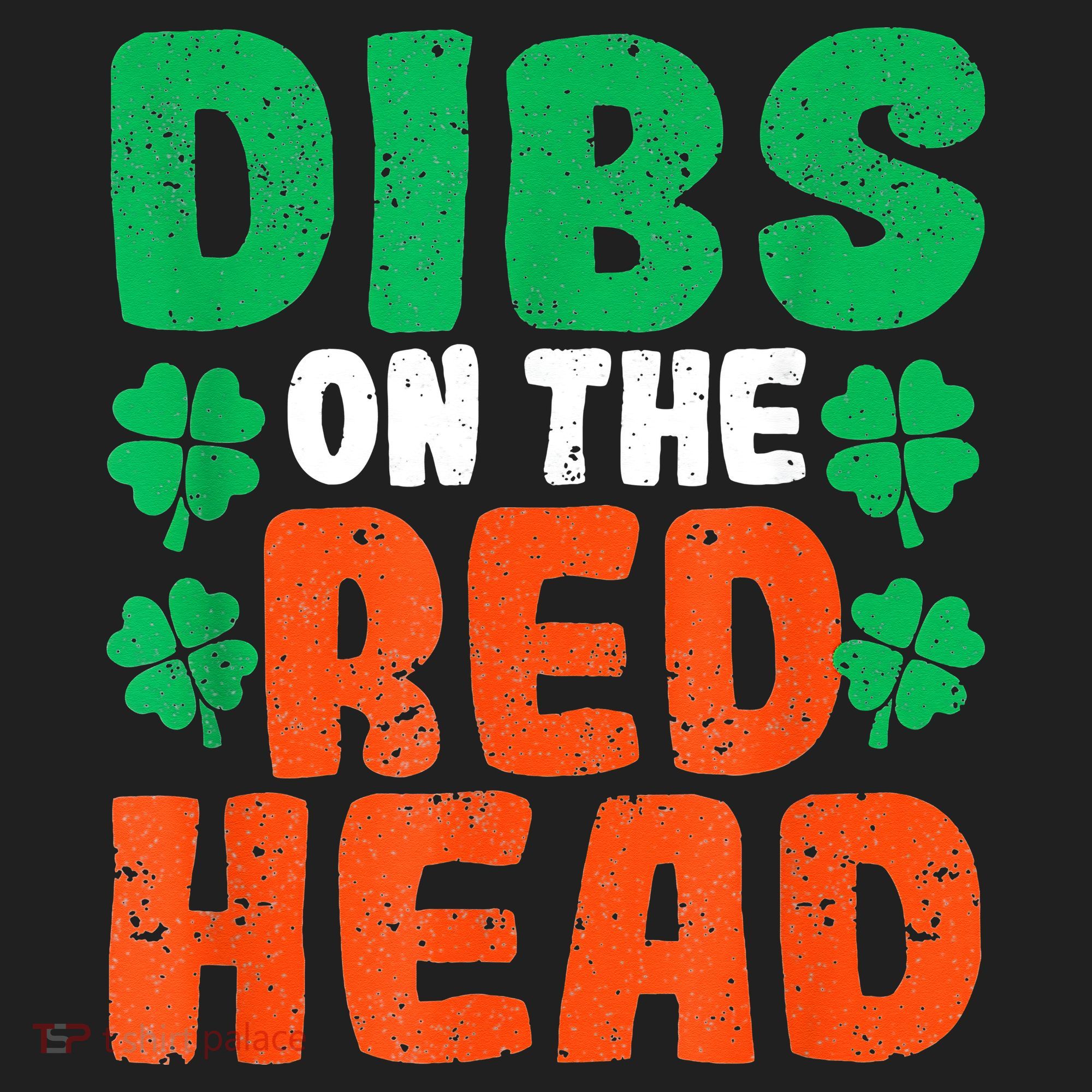 Dibs On The Redhead Irish Shamrock St Patrick's Day Drinking Golf Towel