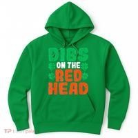 Dibs On The Redhead Irish Shamrock St Patrick's Day Drinking Hoodie thumb 0