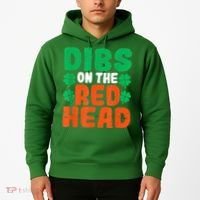 Dibs On The Redhead Irish Shamrock St Patrick's Day Drinking Hoodie thumb 2