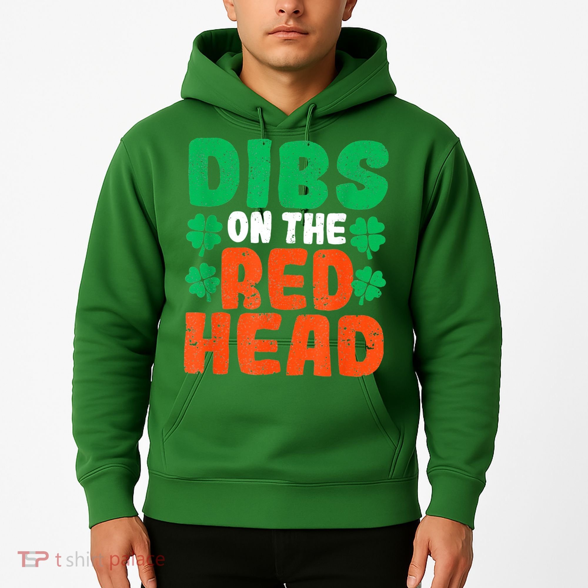 Dibs On The Redhead Irish Shamrock St Patrick's Day Drinking Hoodie