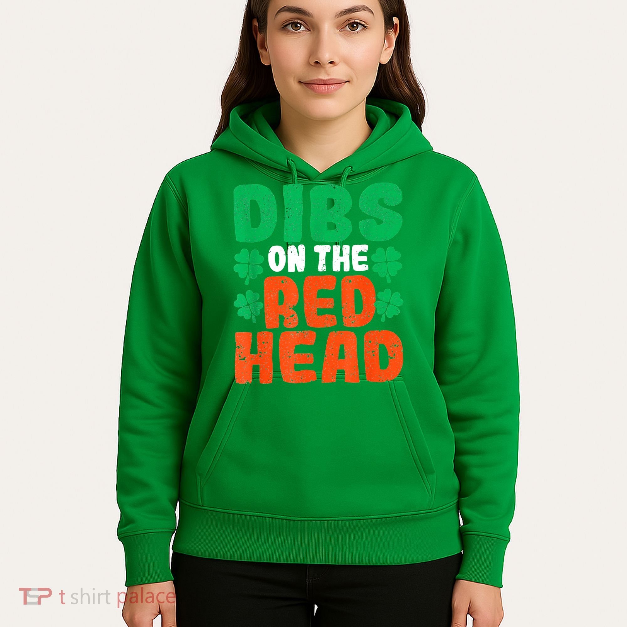Dibs On The Redhead Irish Shamrock St Patrick's Day Drinking Hoodie