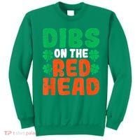 Dibs On The Redhead Irish Shamrock St Patrick's Day Drinking Sweatshirt thumb 0