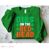 Dibs On The Redhead Irish Shamrock St Patrick's Day Drinking Sweatshirt thumb 2