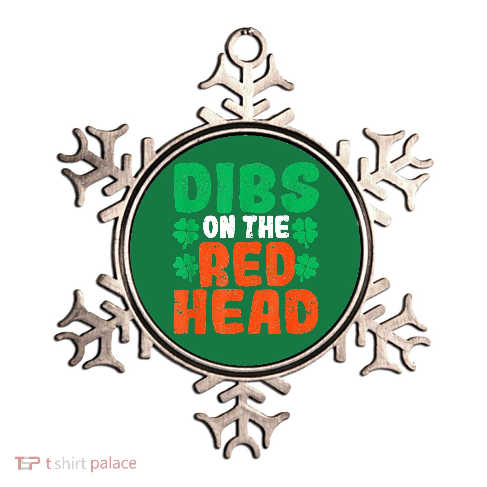 Dibs On The Redhead Irish Shamrock St Patrick's Day Drinking Ornament