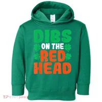 Dibs On The Redhead Irish Shamrock St Patrick's Day Drinking Toddler Hoodie thumb 0