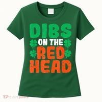 Dibs On The Redhead Irish Shamrock St Patrick's Day Drinking Women's T-Shirt thumb 0