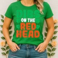 Dibs On The Redhead Irish Shamrock St Patrick's Day Drinking Women's T-Shirt thumb 2