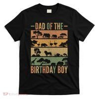 Dad Of The Birthday Boy Theme Party Outfit Animals Safari T-Shirt thumb 0