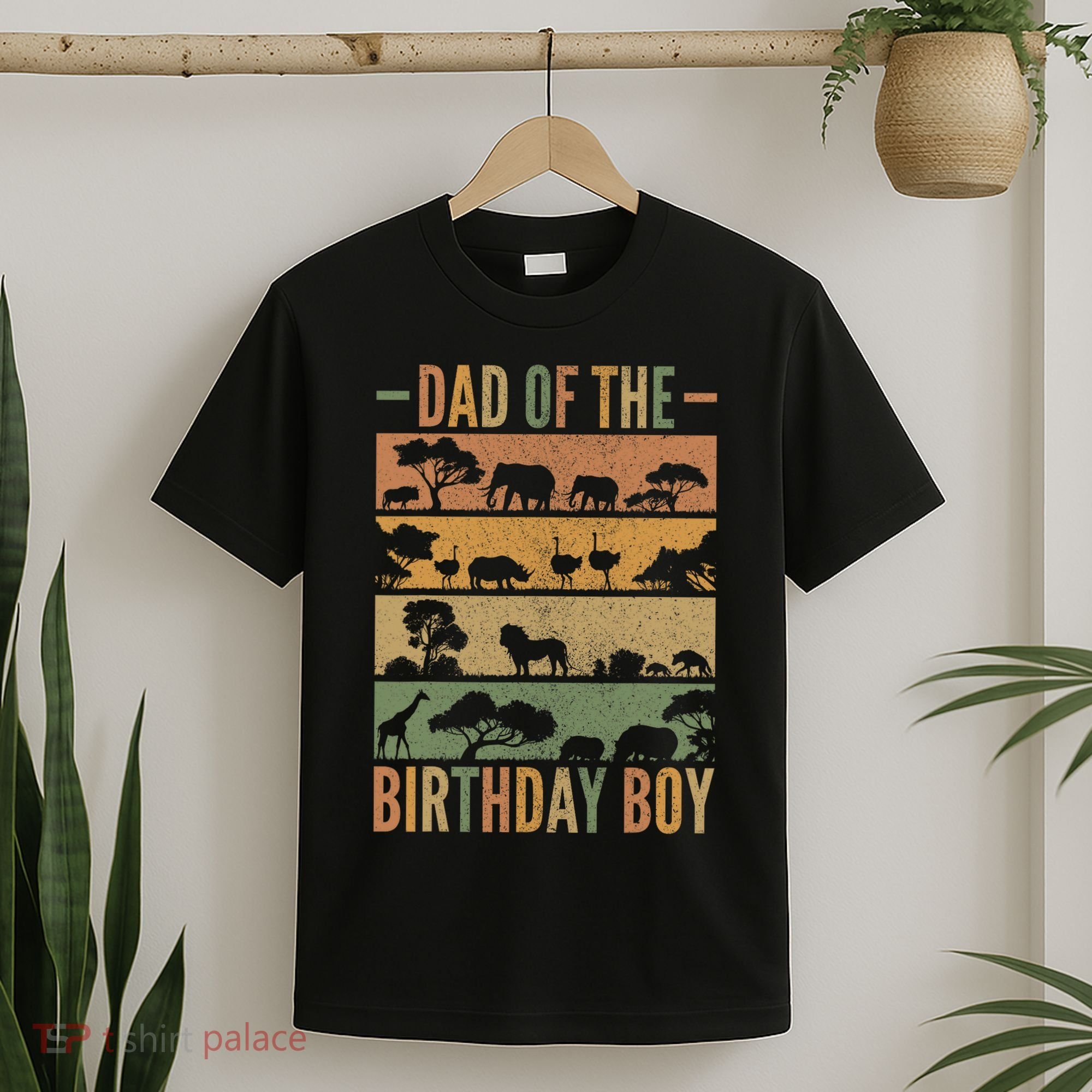 Dad Of The Birthday Boy Theme Party Outfit Animals Safari T-Shirt