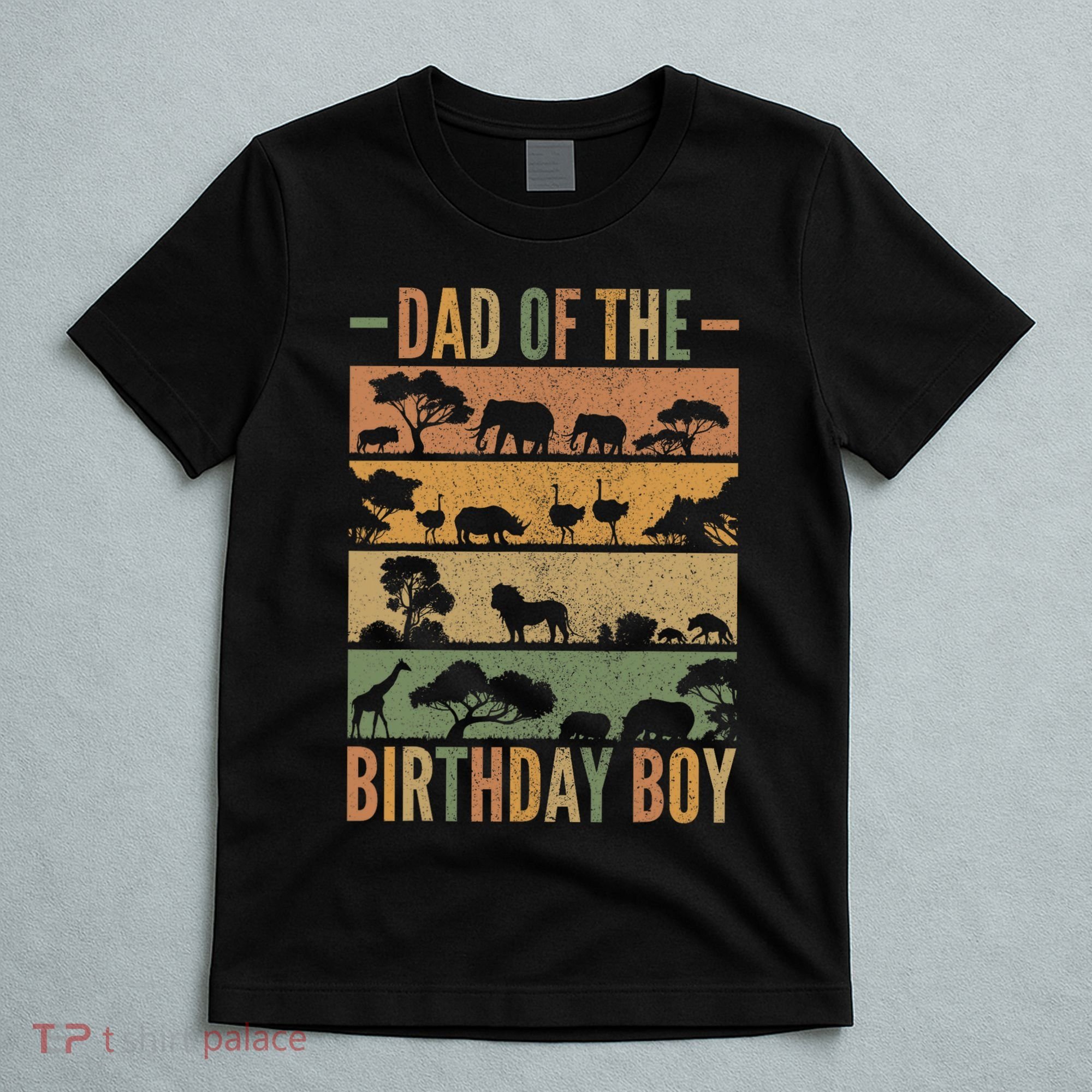 Dad Of The Birthday Boy Theme Party Outfit Animals Safari T-Shirt