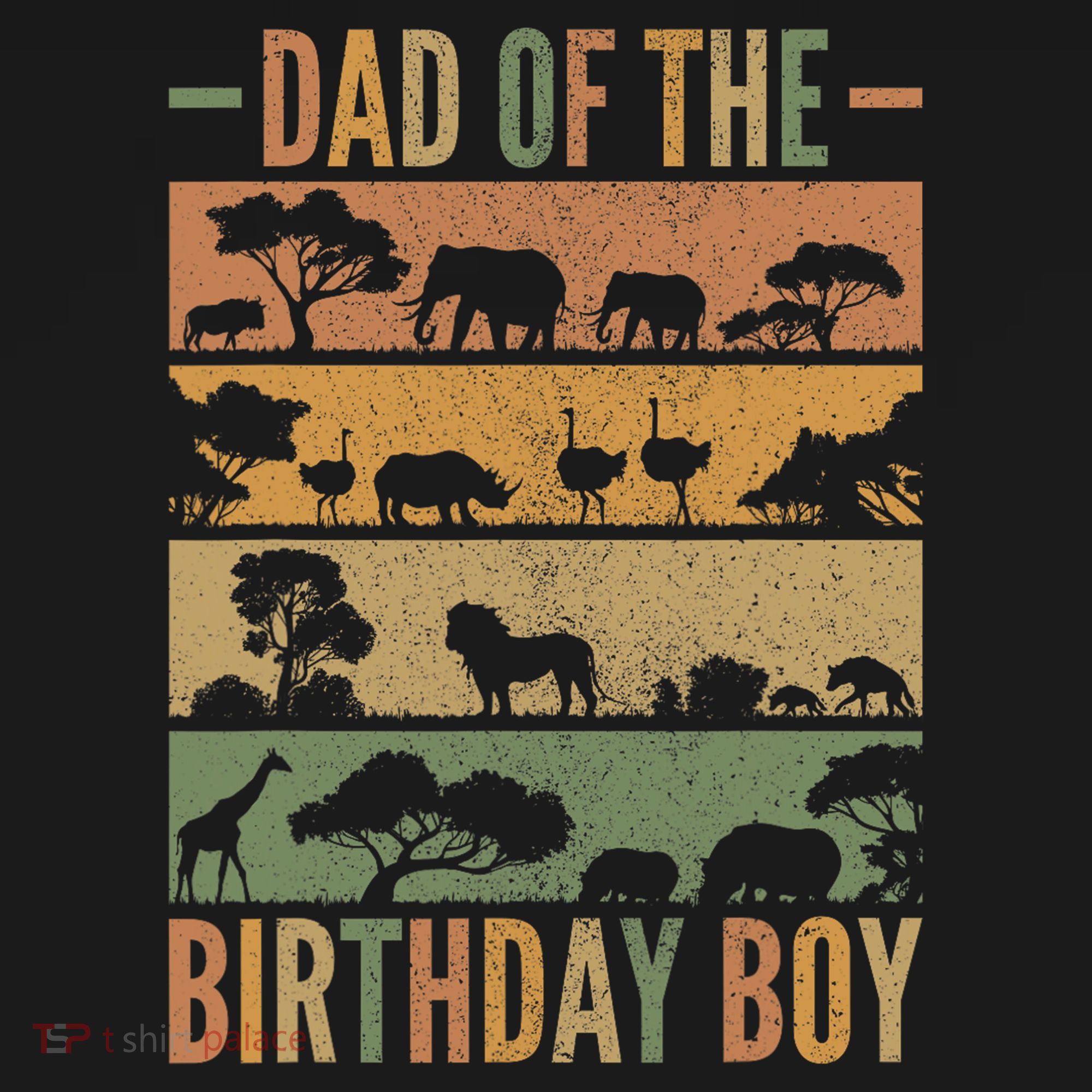 Dad Of The Birthday Boy Theme Party Outfit Animals Safari T-Shirt
