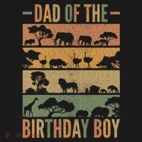Dad Of The Birthday Boy Theme Party Outfit Animals Safari Women's Hoodie thumb 2