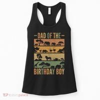 Dad Of The Birthday Boy Theme Party Outfit Animals Safari Women's Tank Top thumb 0