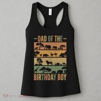 Dad Of The Birthday Boy Theme Party Outfit Animals Safari Women's Tank Top thumb 3