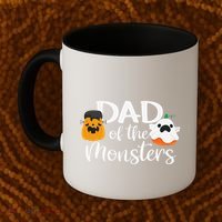 Dad Of The Monsters Funny Halloween Season Spooky Father Coffee Mug thumb 2