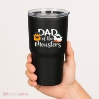 Dad Of The Monsters Funny Halloween Season Spooky Father Tumbler thumb 2