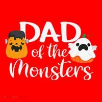 Dad Of The Monsters Funny Halloween Season Spooky Father Santa Hat thumb 1