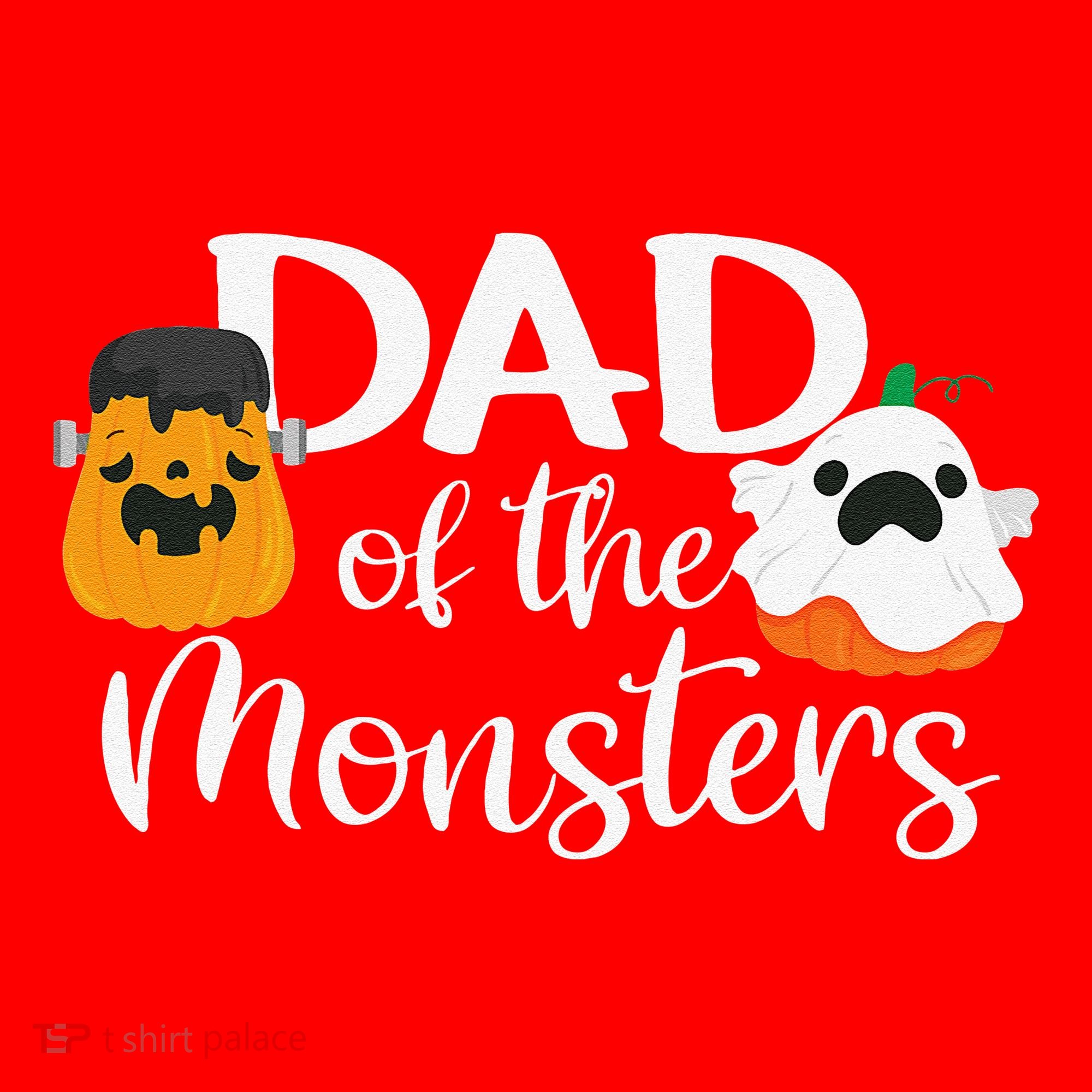 Dad Of The Monsters Funny Halloween Season Spooky Father Santa Hat