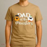 Dad Of The Monsters Funny Halloween Season Spooky Father T-Shirt thumb 3