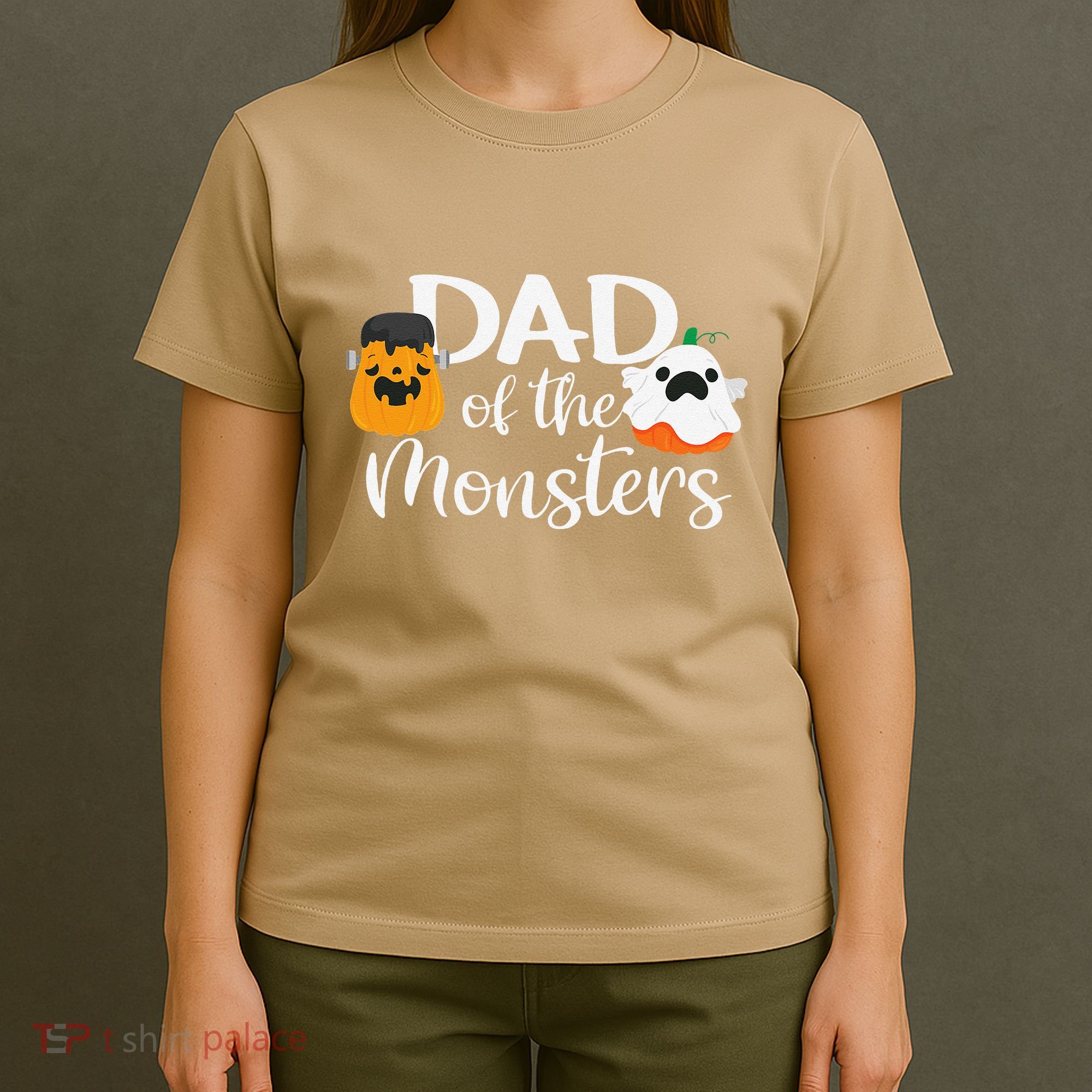 Dad Of The Monsters Funny Halloween Season Spooky Father T-Shirt