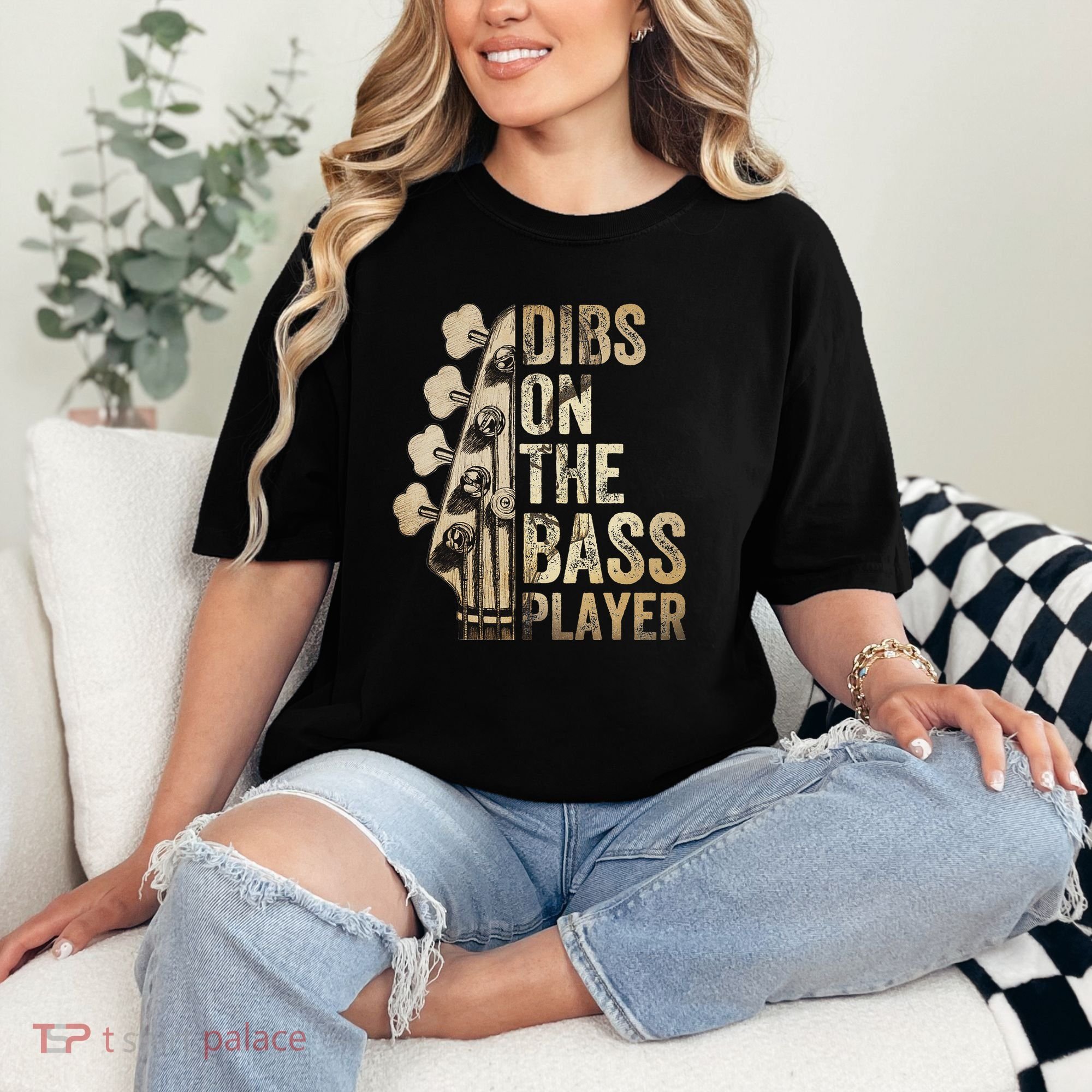 Dibs On The Bass Player Guitar Musician Comfort Colors T-Shirt