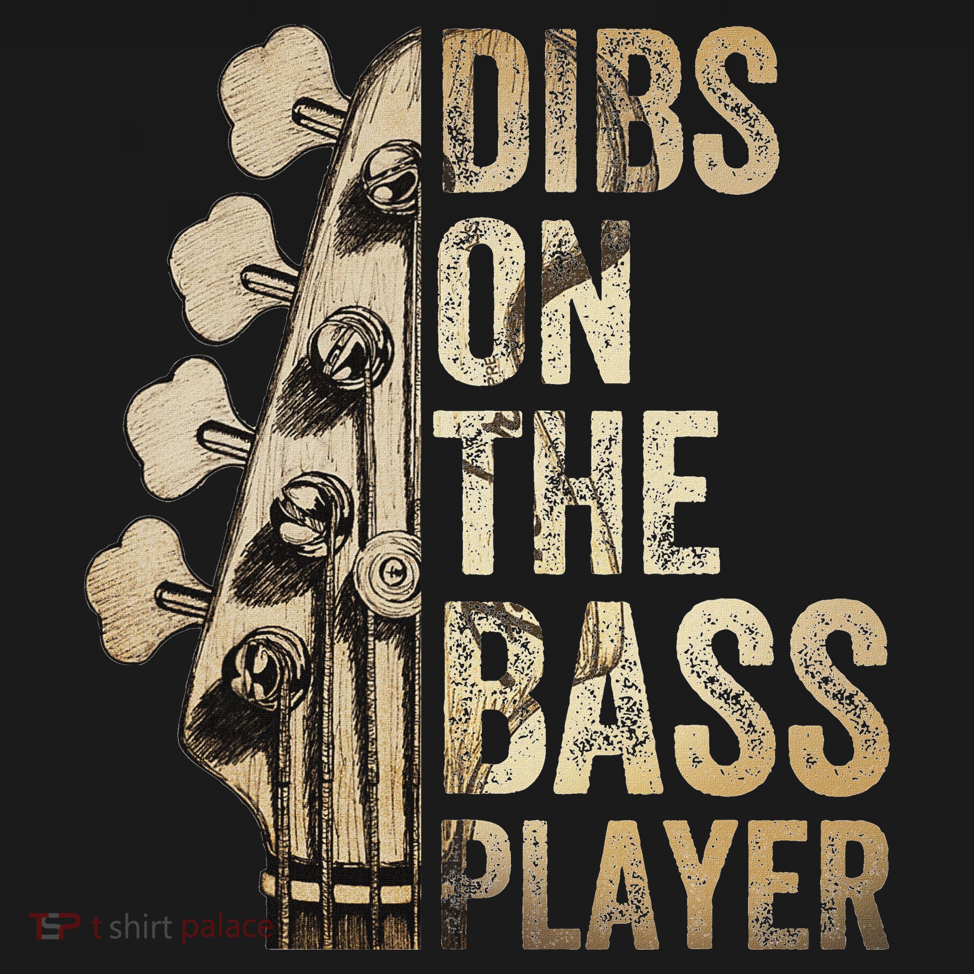 Dibs On The Bass Player Guitar Musician T-Shirt