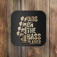 Dibs On The Bass Player Guitar Musician Coaster thumb 0