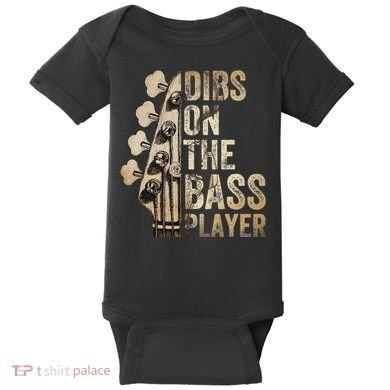 Dibs On The Bass Player Guitar Musician Baby Bodysuit