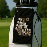 Dibs On The Bass Player Guitar Musician Golf Towel thumb 2