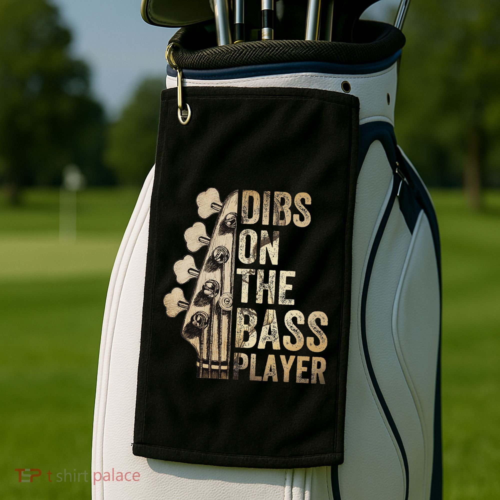 Dibs On The Bass Player Guitar Musician Golf Towel