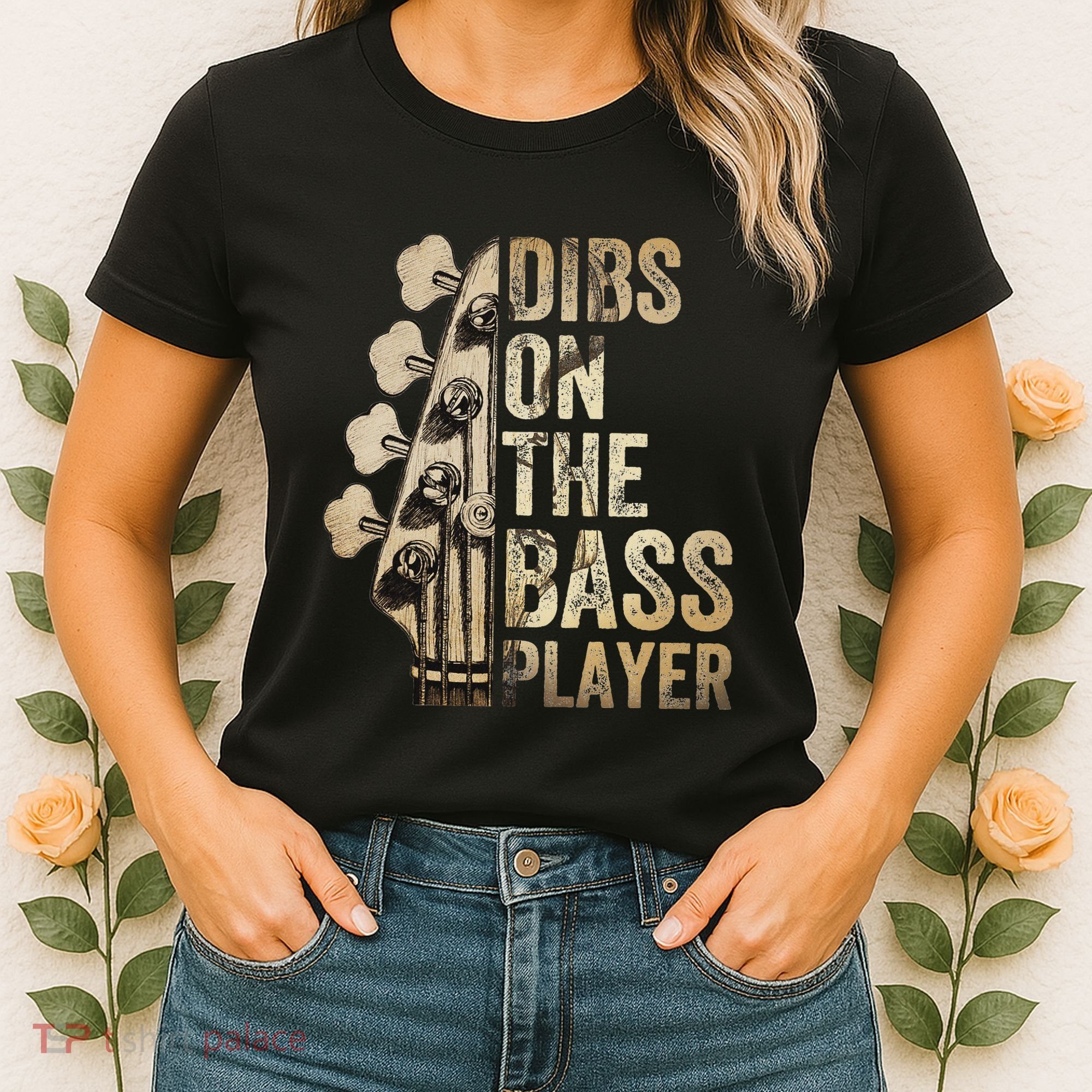 Dibs On The Bass Player Guitar Musician Women's T-Shirt