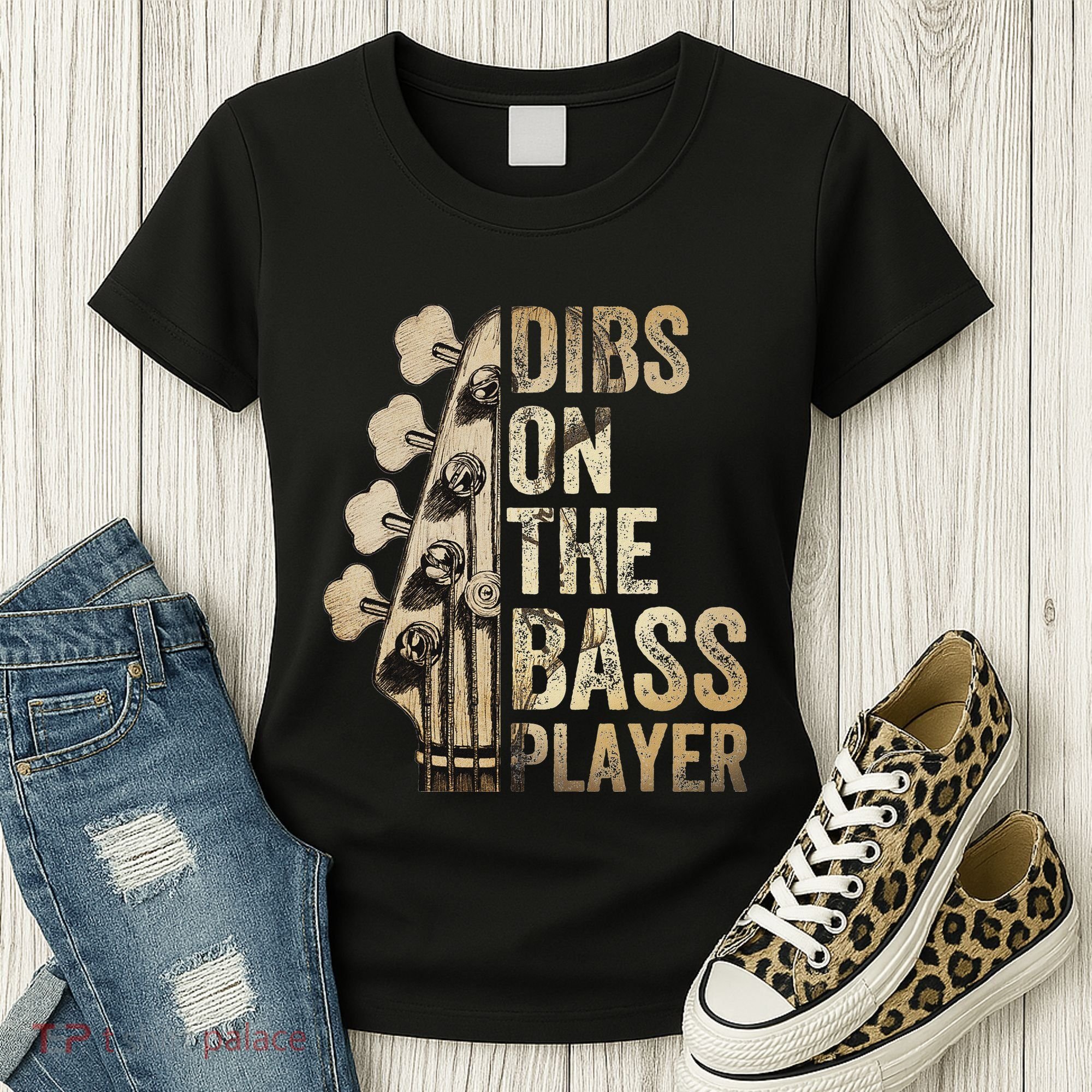 Dibs On The Bass Player Guitar Musician Women's T-Shirt