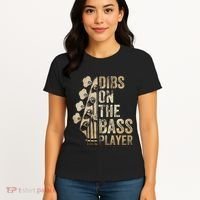 Dibs On The Bass Player Guitar Musician Women's T-Shirt thumb 4