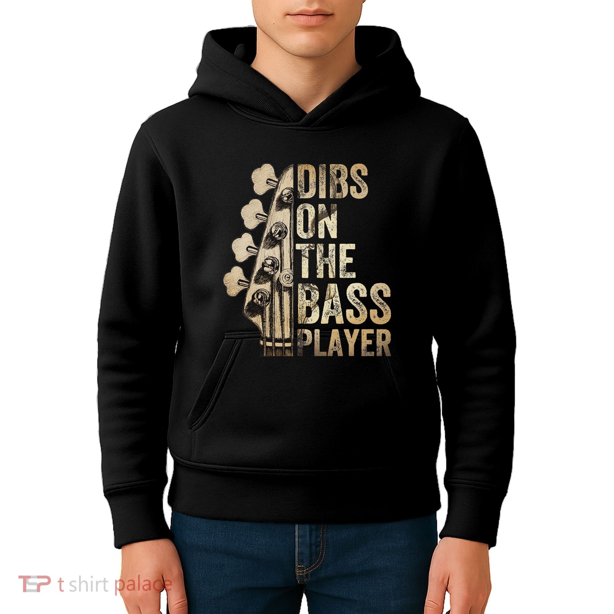 Dibs On The Bass Player Guitar Musician Kids Hoodie