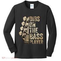 Dibs On The Bass Player Guitar Musician Kids Long Sleeve Shirt thumb 0