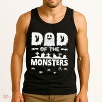 Dad Of The Monsters Spooky Funny Dad Halloween Costume Tank Top thumb 3