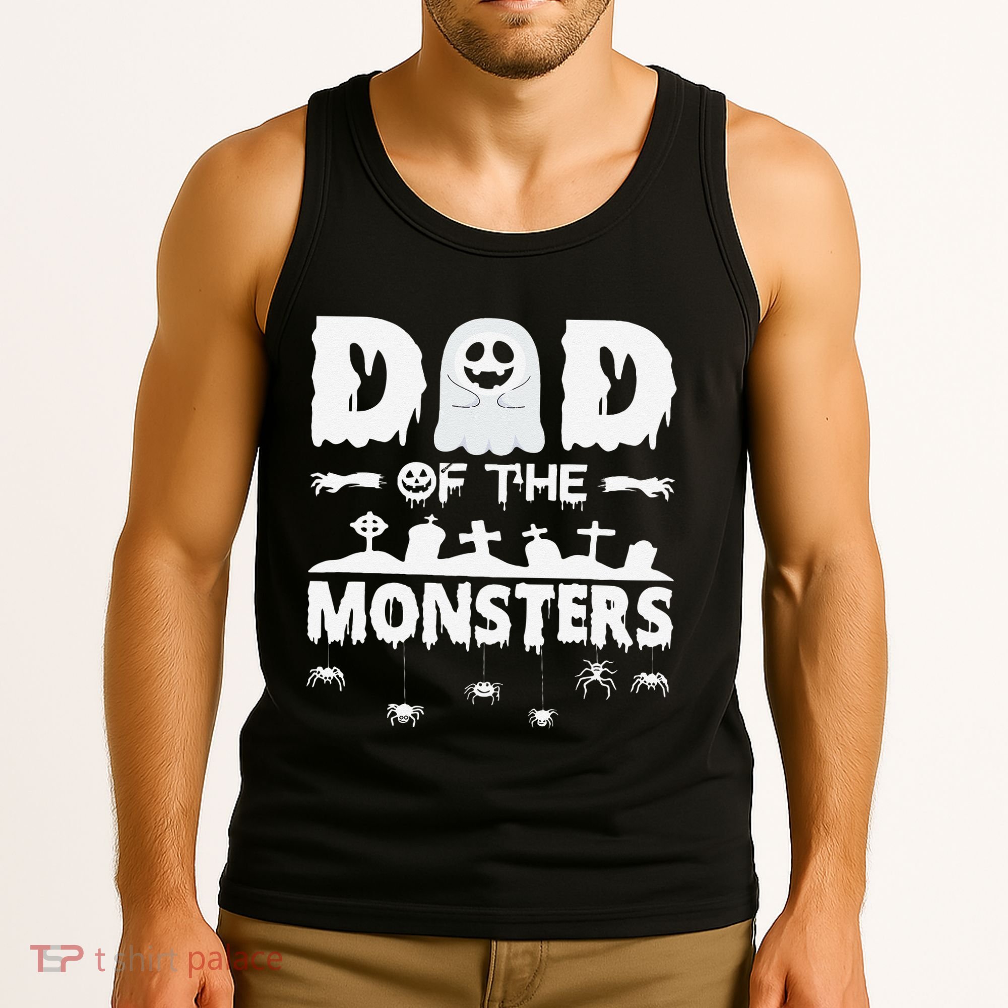 Dad Of The Monsters Spooky Funny Dad Halloween Costume Tank Top