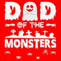 Dad Of The Monsters Spooky Funny Dad Halloween Costume Santa Hat thumb 1