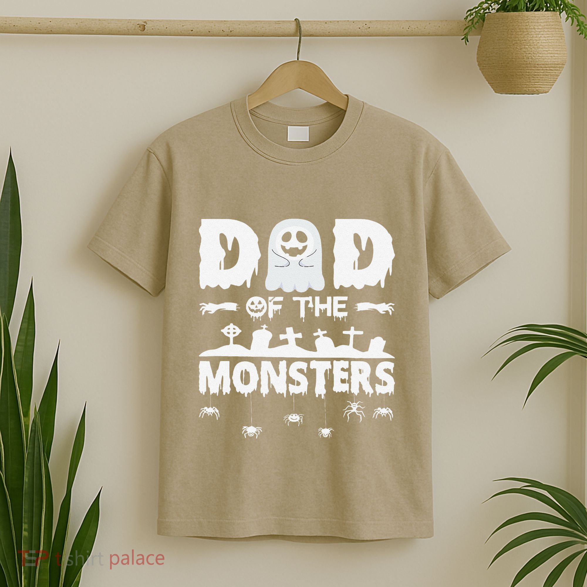 Dad Of The Monsters Spooky Funny Dad Halloween Costume T-Shirt