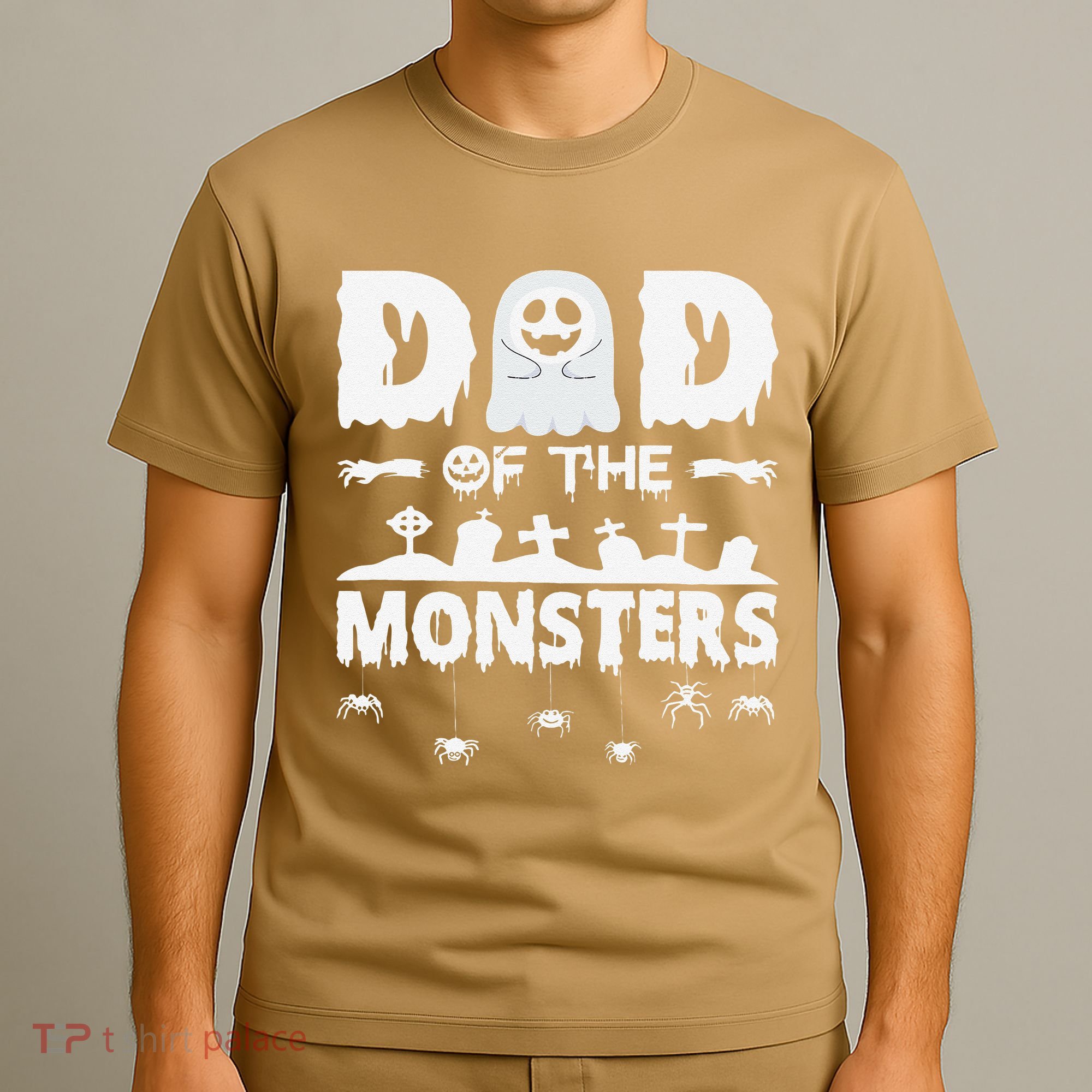 Dad Of The Monsters Spooky Funny Dad Halloween Costume T-Shirt