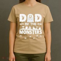 Dad Of The Monsters Spooky Funny Dad Halloween Costume T-Shirt thumb 4