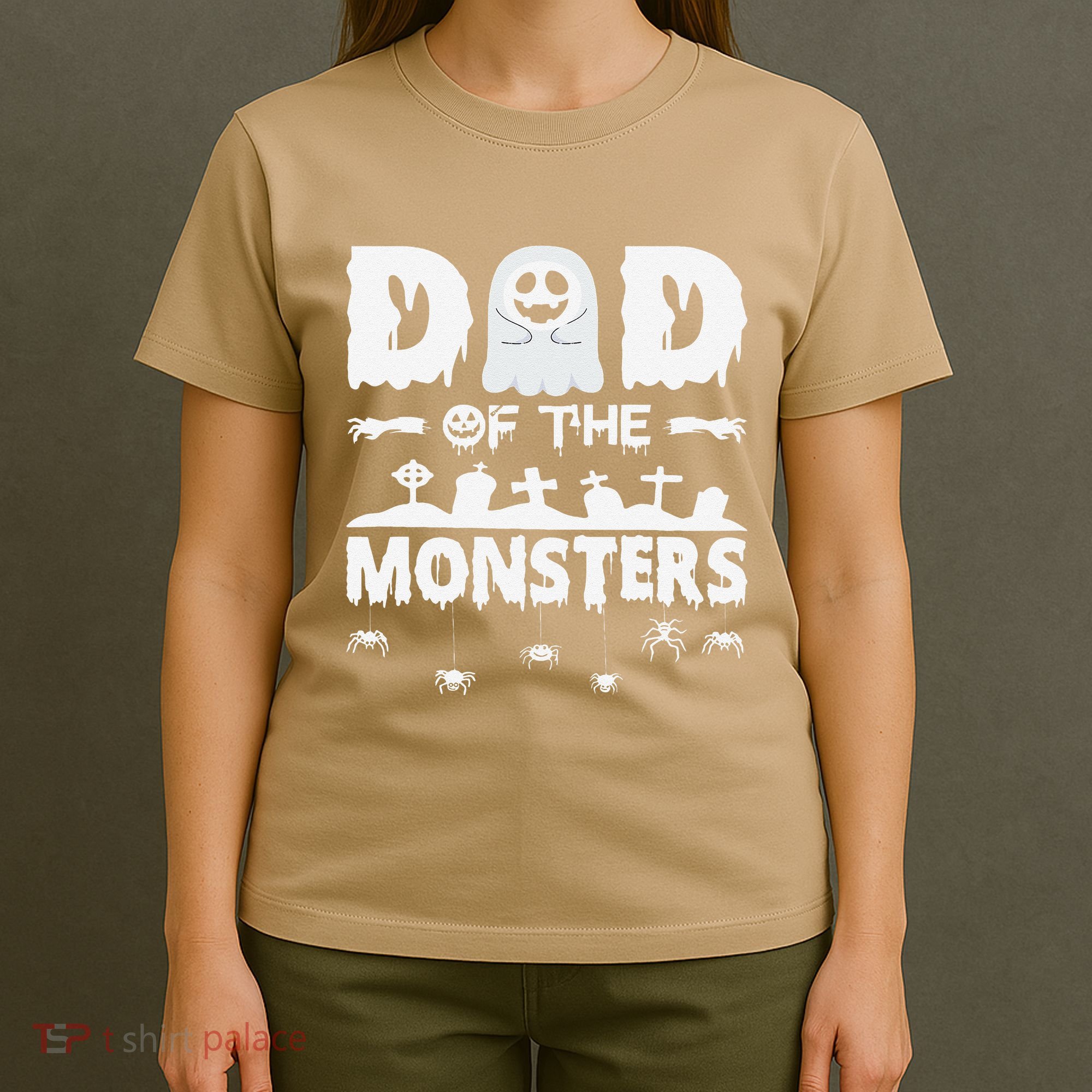 Dad Of The Monsters Spooky Funny Dad Halloween Costume T-Shirt