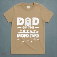Dad Of The Monsters Spooky Funny Dad Halloween Costume T-Shirt thumb 5