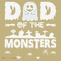 Dad Of The Monsters Spooky Funny Dad Halloween Costume T-Shirt thumb 7