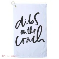 Dibs On The Coach Wife Golf Towel thumb 0
