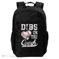 Dibs On The Coach Funny Coachs Wife Quote Cool Baseball Mom Backpack thumb 0