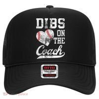Dibs On The Coach Funny Coachs Wife Quote Cool Baseball Mom Hat thumb 0