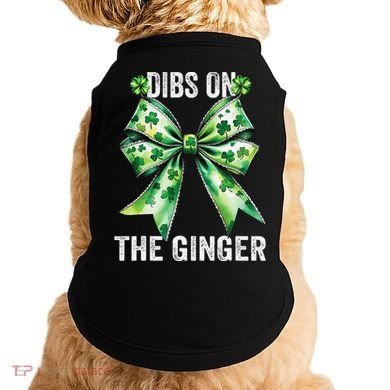 Dibs On The Ginger St PatrickS Coquette Bow Shamrock Women Doggie Tank