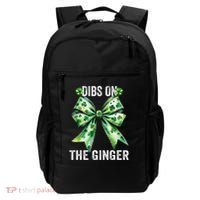Dibs On The Ginger St PatrickS Coquette Bow Shamrock Women Backpack thumb 0